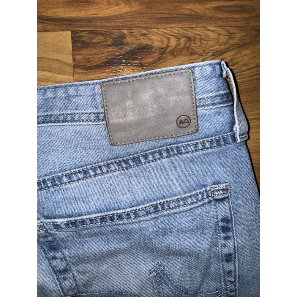 AG Adriano Goldschmied Everett Slim Straight Jeans Mens 38R Light Wash Soft - Picture 9 of 11